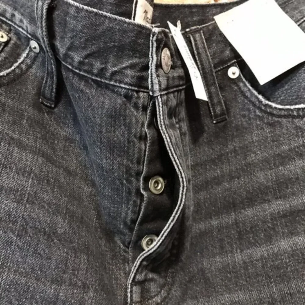 NEW Madewell Womens Relaxed Denim Shorts Size 32 Black Calverley Wash AJ243 - Picture 4 of 10